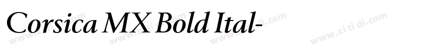 Corsica MX Bold Ital字体转换